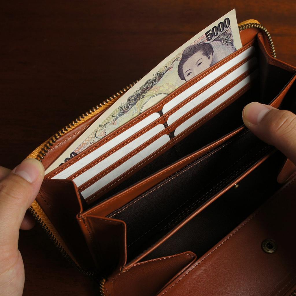 Long Wallet for Men and Genuine Round Garcon Wallet with Box Coin Purse E-mono Women, Leather, Zipper, (Green)