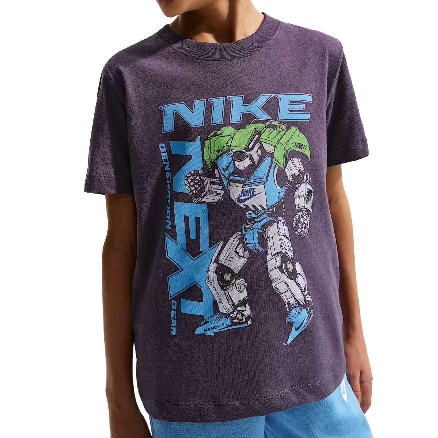 Nike Sportswear Cotton Crew Neck Pullover Comfortable Kids tops IQ1064-573 S