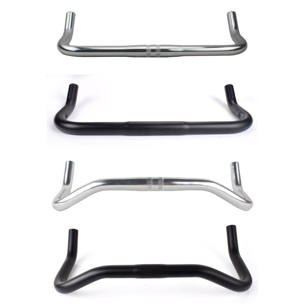 Bike Handlebar Rest Bend Bar Aluminum Alloy 22.2 *25.4*420mm Single Speed Bike Track Fixed Gear Road Bicycle Bullhorn Handlebar