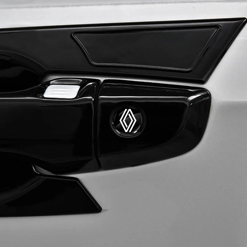 2026 Heet Voor Renault Naafdoppen Nieuwe Auto Slot Sleutelgat Stickers Deurslot Bescherming Auto Stickers Voor Renault koleos duster megane logo's