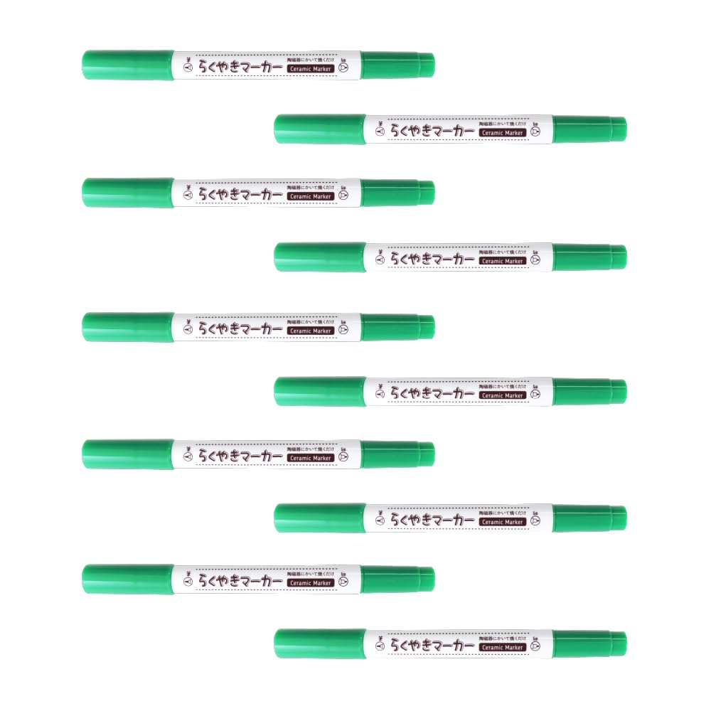 

Epoch Chemical Rakuyaki Markers for 10 Water-Based Ceramics, Green, Pens, NRM-150GR_10 зелёный