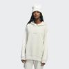 Adidas X Ivy Park Reflective Logo Print Pullover Hoodie Loose Fit Casual Streetwear Unisex Creamy Beige H21209