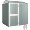 Abrigo de Ferramentas de Metal 3,5 m², Abrigo de Ferramentas Alto Trancável com Aberturas no Telhado de Duas Águas Luvas, 209 x 177 x 236 cm