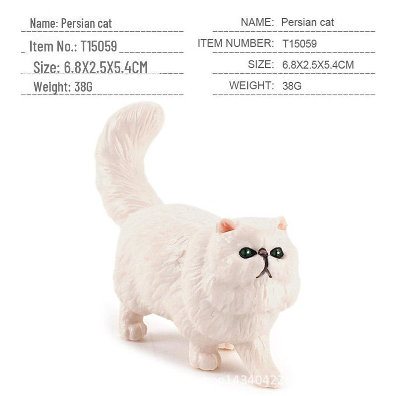 Seashell Cat Figurine: Realistic Kitten Toy Model