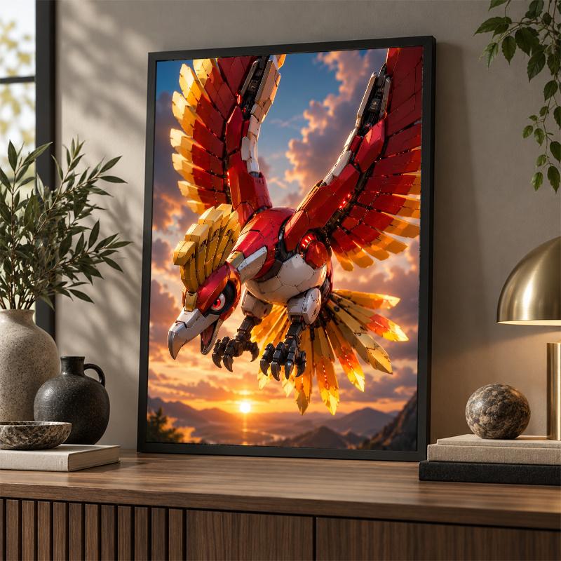 5D Diamond Painting Ho-Oh DIY Full Drill Diamond Art Kit Home Decoration