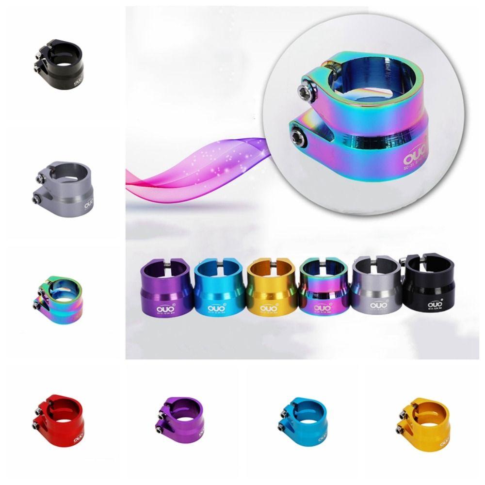 Double Layer Bicycle Seatpost Clamp Aluminum Zinc Zinc Alloy Bike Seat Tube Clip Seat Tube Clamp Bike Parts