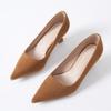 High Heels Women's Spring and Summer New Black Suede Light Mouth High Heels Pumps Women Solid Color Pointed Fashion Work Shoes