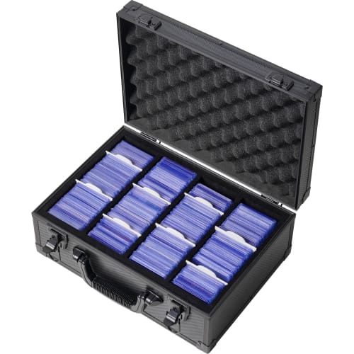 

D DACCKIT Top Loader Storage Box with Card Dividers, 3 x 4 35-Point Rigid Card Holder for Trading & Sports Cards, Compatible with Top Loaders & Magn