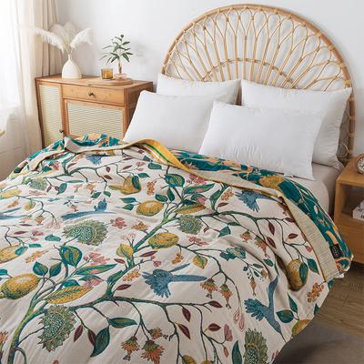Couverture Plaid Multi-couches en Gaze de Coton Serviette Couette Couvre-lit Maison Couverture pour Canapé Lit Couple Adulte