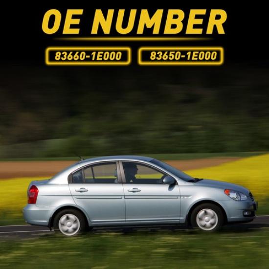 2X For Hyundai 2006-2011 Accent Outside Door Handle Rear Left + Right Black EAH