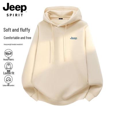 JEEP SPIRIT Men's Loose-Fit Hooded Sweatshirt