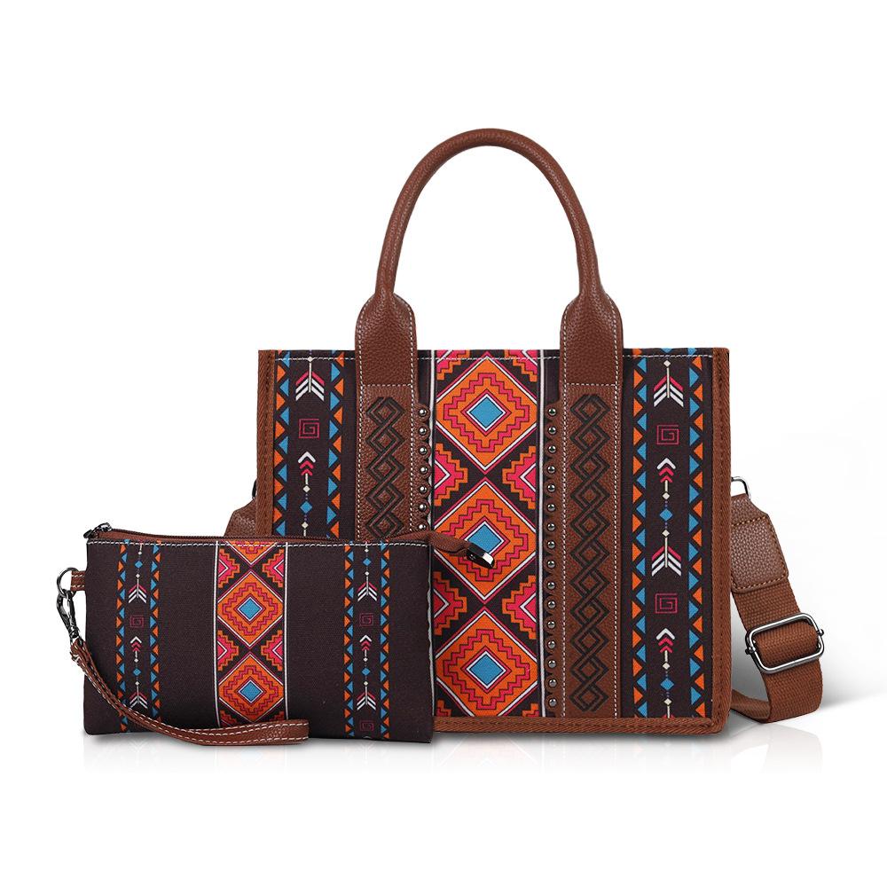 European and American Bohemian Style Diamond-shaped Large-capacity Women's Bag, Crossbody Tote Bag, Lion Ridge Bag