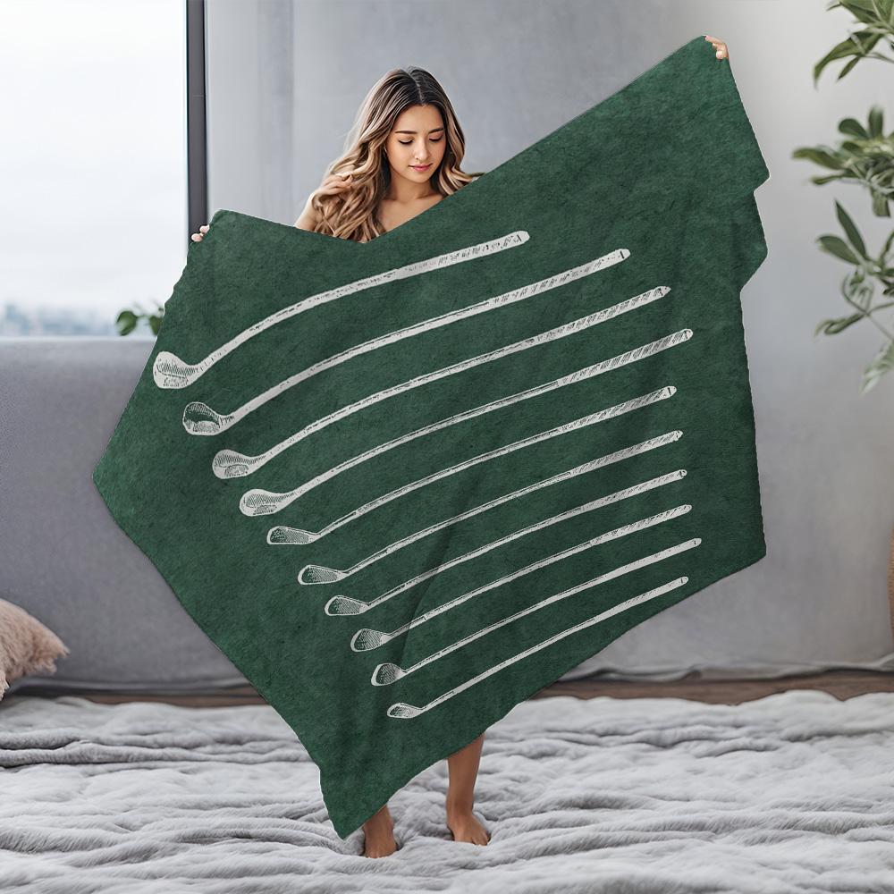 Golf Lover Blanket Throw Soft Fleece Bed Blanket Sports Gift for Men Women Golf Theme Decoration