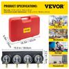 VEVOR Fuel Vacuum Carburetor Synchronize Tool Kit Fuel Vacuum Carburetor Synchronizer carb sync Gauge Set with Rubber Hose