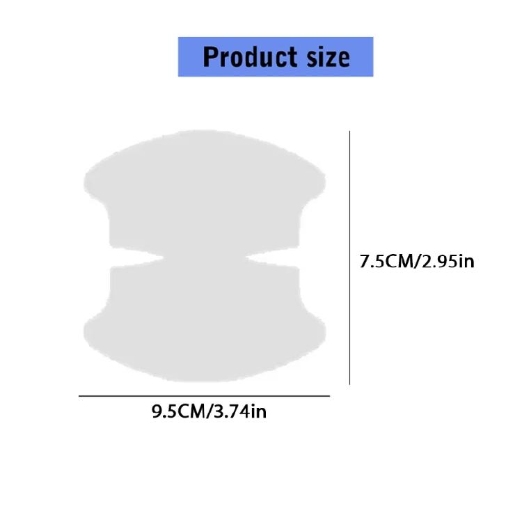 Car Exterior Door Handle Protector Transparent PVC Film Scratch Resistant Layer Easy Application For Sedans SUVs Trucks