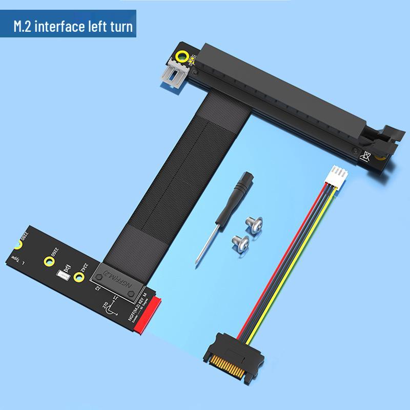 

90° PCI-E 16X до M.2 NGFF Key M Подовжувач