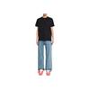 Off-White Solid Color Crew Neck Straight Cut Short Sleeve T-Shirt Regular Fit Men Tops Black OMAA027F24JER0021025