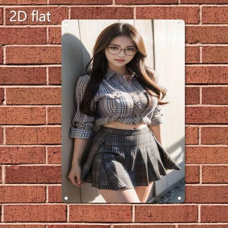 

Metal Sign Plates D Flat Metal Poster Wall Art with Rustproof Painting Waterproof Dustproof Funny Home Decor for Bedroo 20x30cm