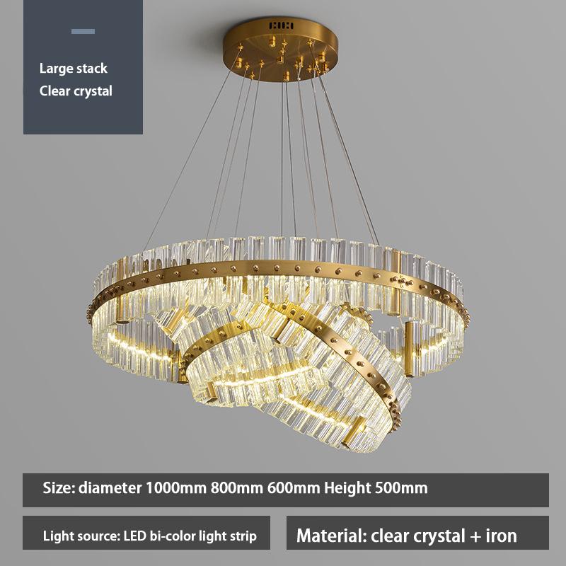 Modern LED Chandeliers for Living Room Ring Crystal Light Chandelier Dining Room Cristal Hanging Lamp Lustre Luminaires Fixtures