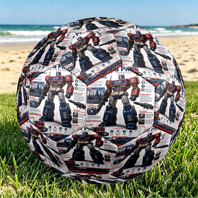 Transformers Print Size 5 Soccer Ball, PU Wear Resistant Football for Match Training and Daily Practice, Birthday Gift for Soccer Fans