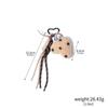 Fashion Lamb Wool love Plush Keychain Cute Heart Shaped Pendant Braided Rope Chain Elegant Girl Backpack Key Jewelry Accessoriy