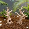 Artificial Dead Tree for Reptiles 2Pcs 3D Printed Jumping Spider Tree, Hiding Cave, Hermit Crab Climbing Decor Biodegradable Pla Tank Reptile Habitat