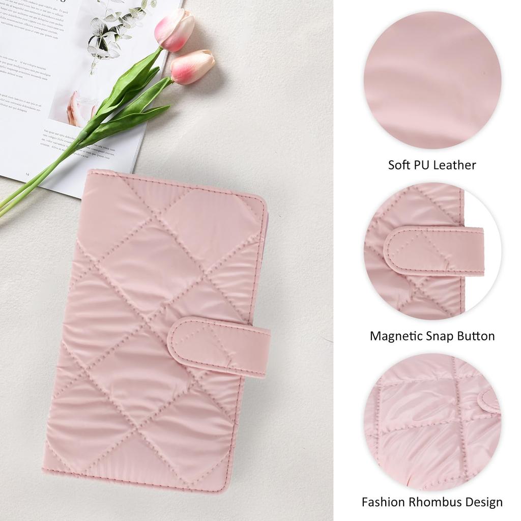 HIYQIN Fotoalbum mit 108 Fächern für Instax Mini, Fotoalbum aus PU-Leder für Instax Mini 12, 11, 9, 41, EVO, Liplay Sofortbildkameras, 2x3 Zoll Film (Rosa)