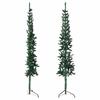 VidaXL Demi Sapin de Noël Artificiel Mince avec Support Arbre de Noël Décoration de Vacances Ornement de Fête Salon 344601