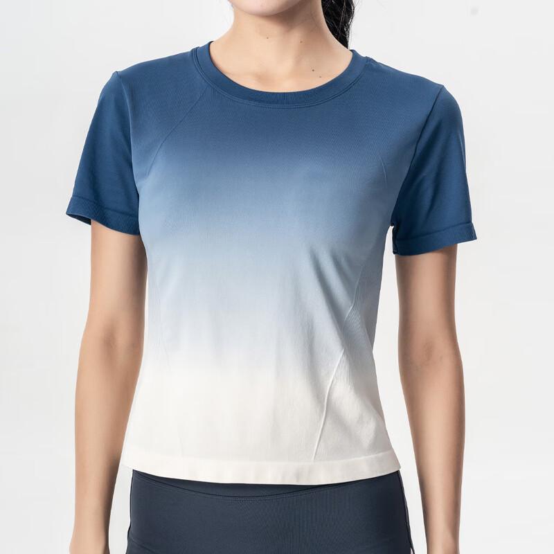 WEZHO Gradient Short Sleeve Breathable Yoga & Fitness Top