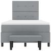 Box Spring Bed with Headboard Light Gray 120 x 190 cm Fabric