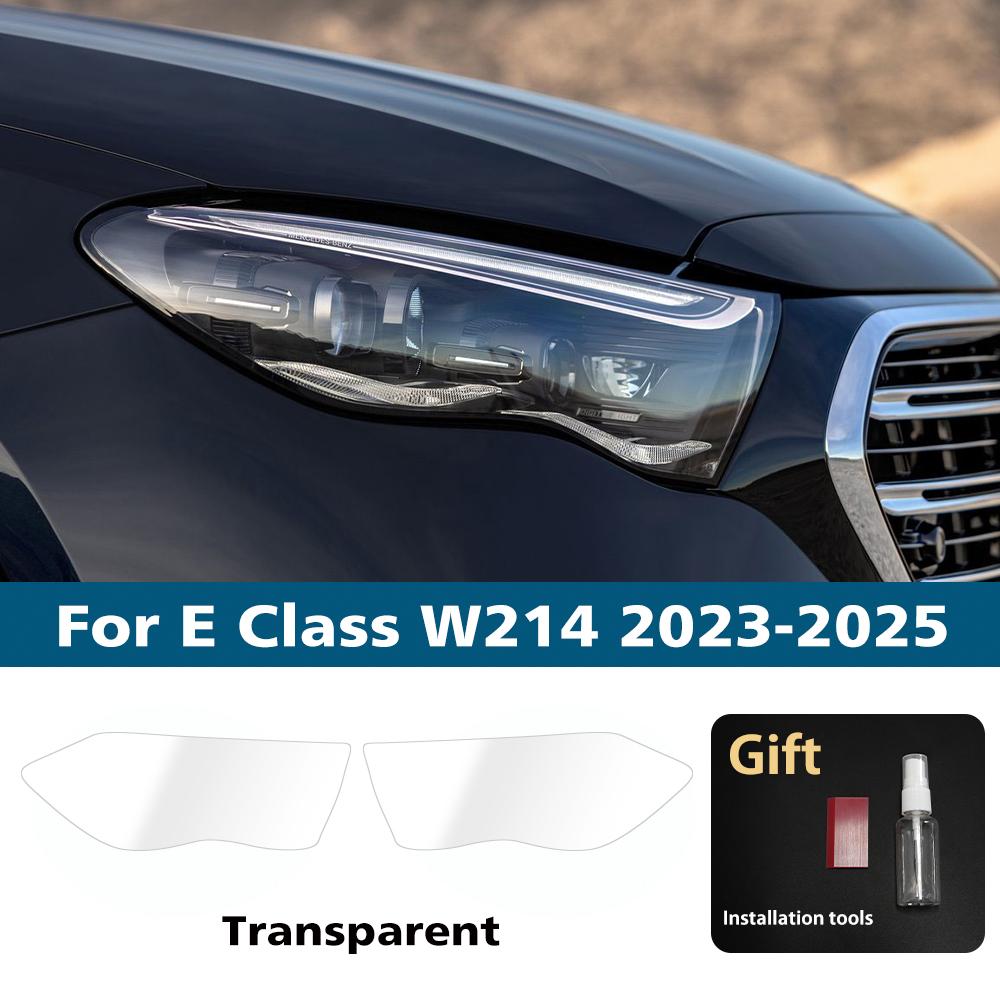 

For Mercedes Benz E Class W214 W213 2016-2026 Smoke Black Car Headlight TPU PPF Protective Film Pre Cut Anti-Scratch Vinyl Film For W214 23-25 CLR