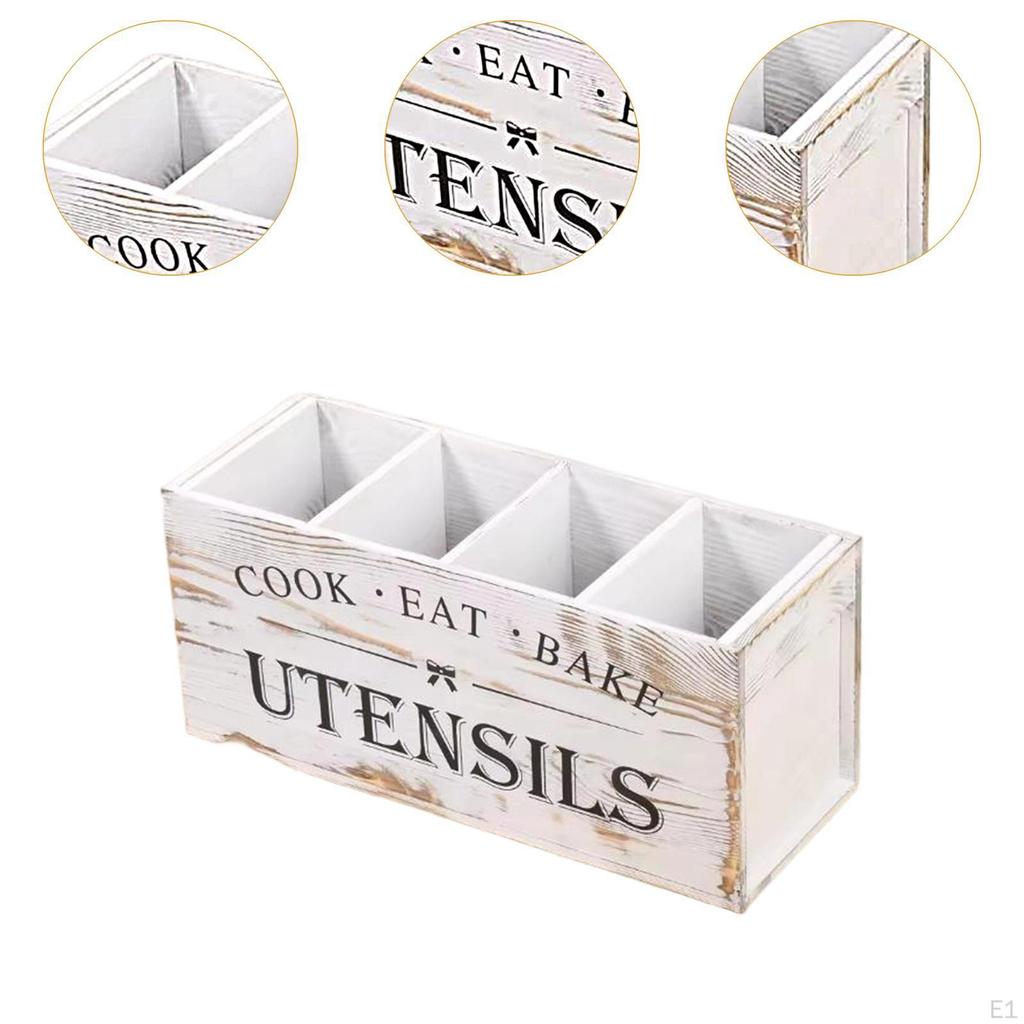 Küchenutensilienhalter Besteck Holz Organisation Dekorative Besteckaufbewahrung Organizer