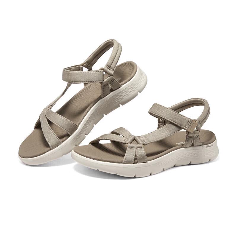 Skechers Women's 141451 Casual Cushioned Velcro Sandals