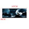 18"x58" Car Rear Window Sticker Wolf Howling To The Moon Galaxy Style Universal