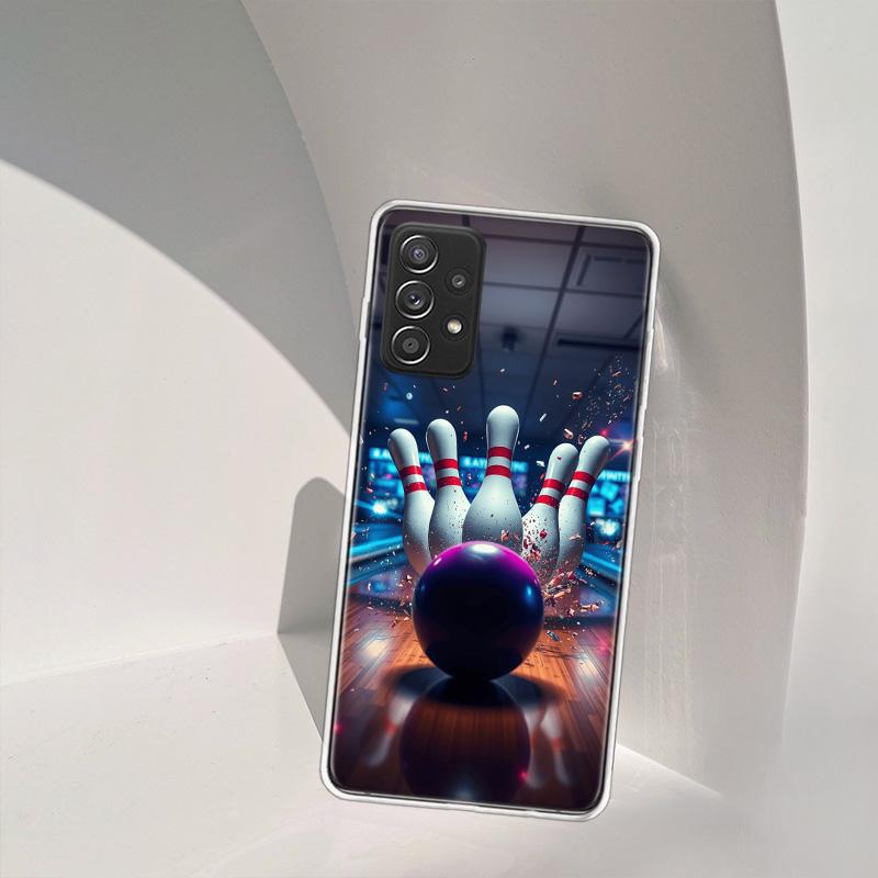 Bowling Entertainment Activities Phone Case for Samsung A54 A57 A37 A17 A14 A15 A12 A24 A34 A55 A35 A25 A52S A07 A05S A04S A22 A
