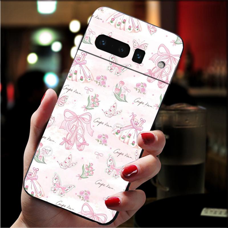Bow Cherry Girly Phone Case For Google Pixel 10 9 Pro XL 9A 8 7 6 Pro Pixel 8A 7A 6A Pixel 8 7 6 5 Google Pixel 7a