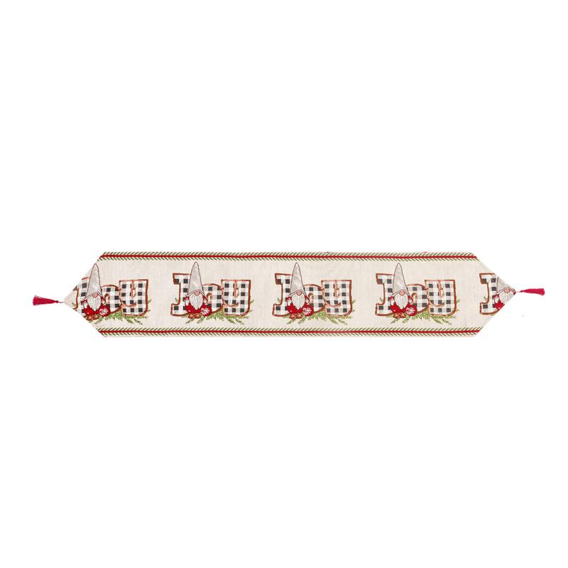 Christmas Tree Elk Snowflake Plaid Table Runner Party Wedding Decoration Table Runner Christmas Decoration Home Table Runner