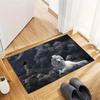 Funny Space Cat Selfie Doormat, Cute Kitten in Galaxy Non-Slip Floor Mat for Cat Lover Home Decor