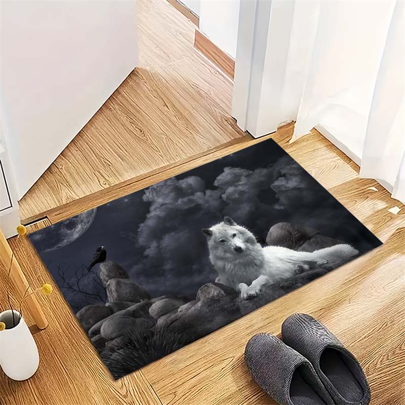 Funny Space Cat Selfie Doormat, Cute Kitten in Galaxy Non-Slip Floor Mat for Cat Lover Home Decor