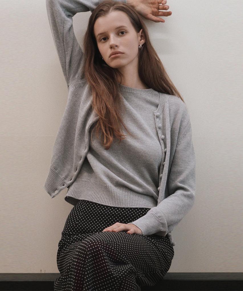 Kwinseulaebis Neroli Cotton Short Knit Top