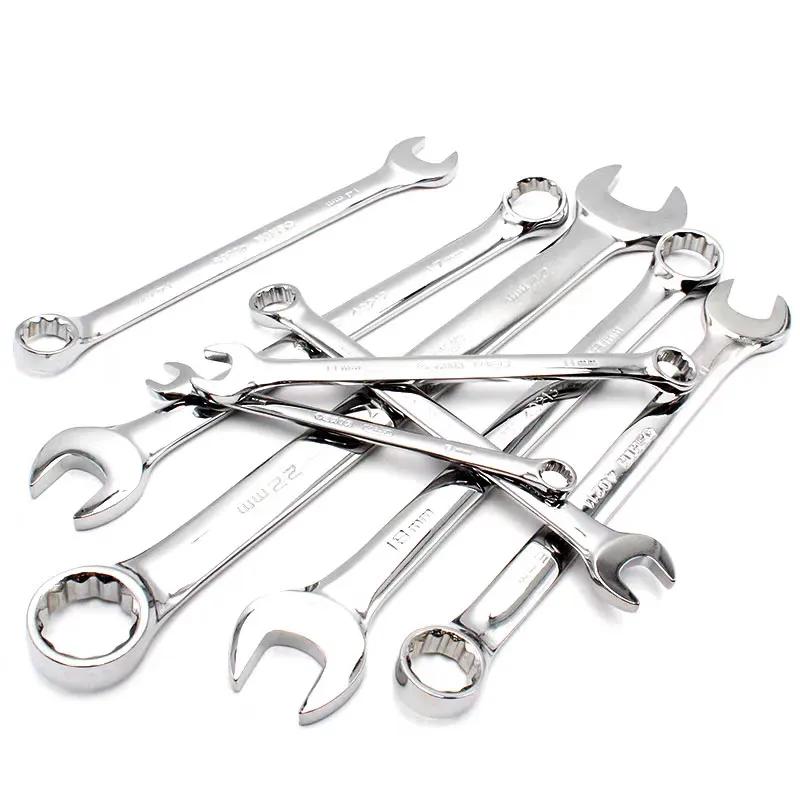 7MM-32MM Open-end Wrench Repair Hand Tool Metric Plum Blossom Ring Open-ended Spanner Hardware Parts Adjustable Wrench Car Tools