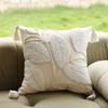 Nordic French Cream 3D Embroidered Sofa Pillow Cover 45x45cm Decorative Bed Cushion Case