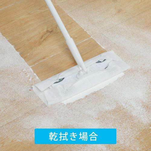 Eyliden Floor Wiper, Floor Mop, Floor Cleaning Tool, White, 4-Section Joint, 10 Drying Sheets, Adjustable Length, for Balcony, Entryway, Floor, and Gl