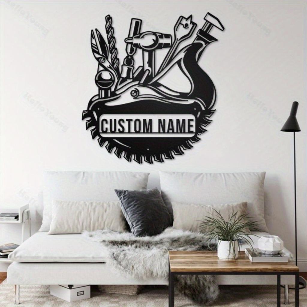 Customizable Metal Sign Personalized Last Name Tool Theme Home Decor Hot Sale