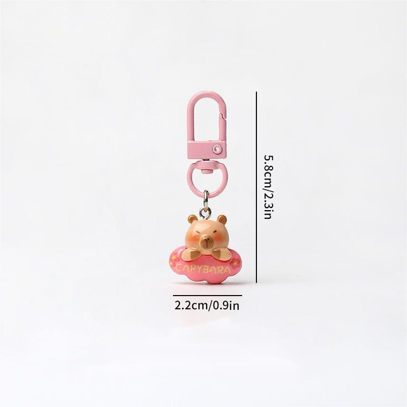 1-50pcs Kawaii Mini Capybara Keychains Cartoon Capybara Bright Bag Phone Keychains Cute Car Pendant Decoration Gift Keyring
