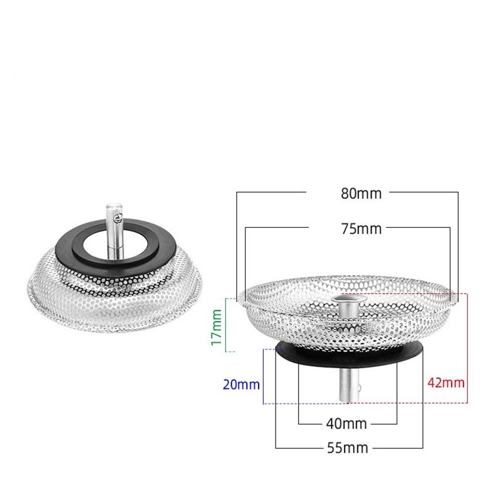Sink Strainer Stainless Steel Drain Filter for Kitchen Bathroom Bathtub Toilet Basins Fine Mesh Debris Catcher No Tools Needed