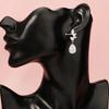 Elegant Zircon Water Drop Dangle Earrings - Bridal & Socialite Style