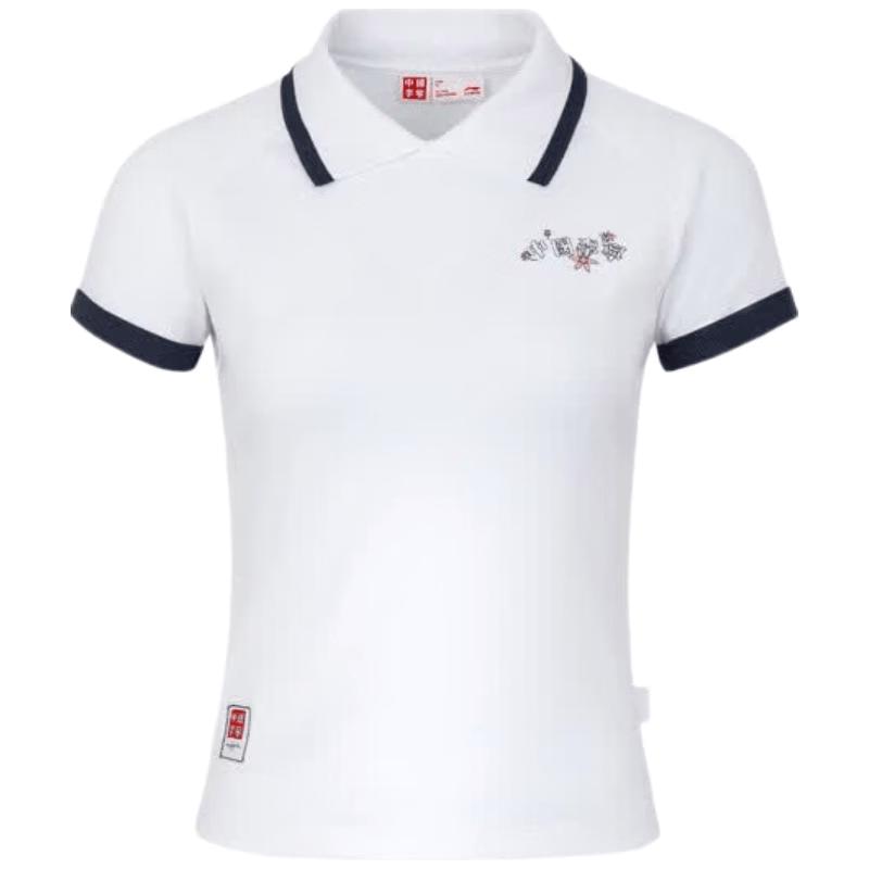 Li-Ning x Henry Women s Retro Short Sleeve Polo Shirt M белый