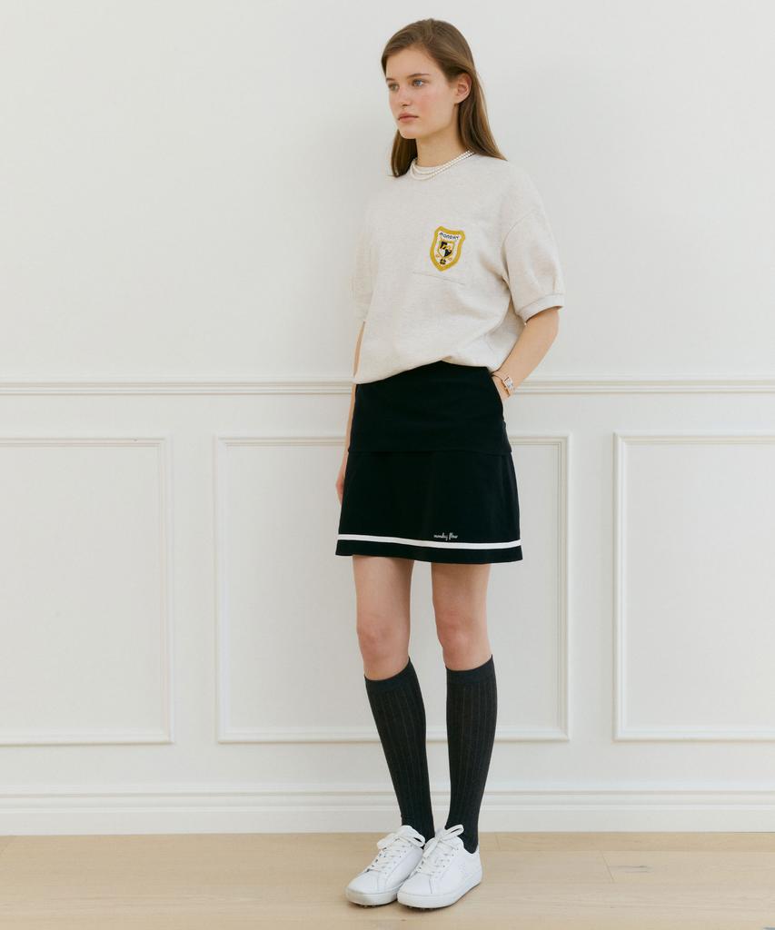 Monday Flow Layered Skirt_Black