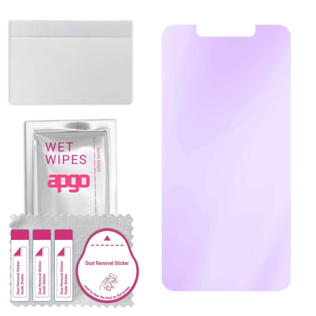 apgo Anti-Blue 9H Hybrid protective glass compatible with Tecno Spark 3 Pro, flexible nano glass, great replacement for tempered glass, scratch-resist